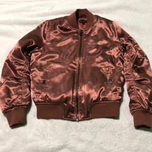 Copper Colored Bomber Jacket